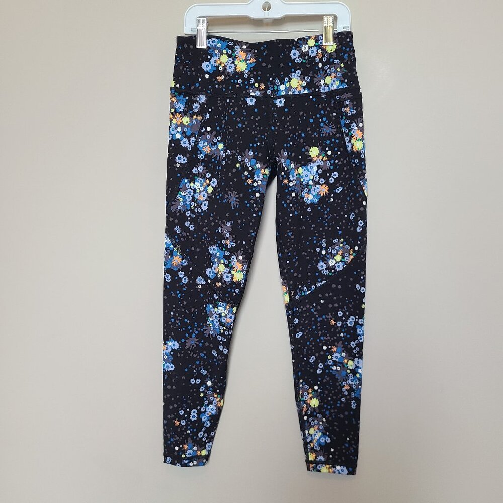 Sweaty Betty Power 7/8 Length size 0 2 Black Floral Leggings